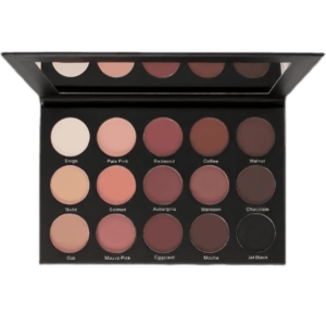 Kara Duo Smoky Rose 15-Color Eyeshadow Palette ES25